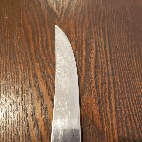 Vtg Forgecraft Stainless Steel 8" Blade Wooden Handle Carving Knife Made in USA - Picture 8 of 9